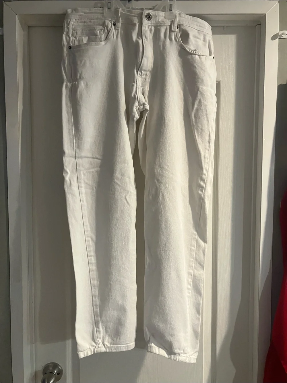 Men's White Straight-Leg Jeans 36Wx32L